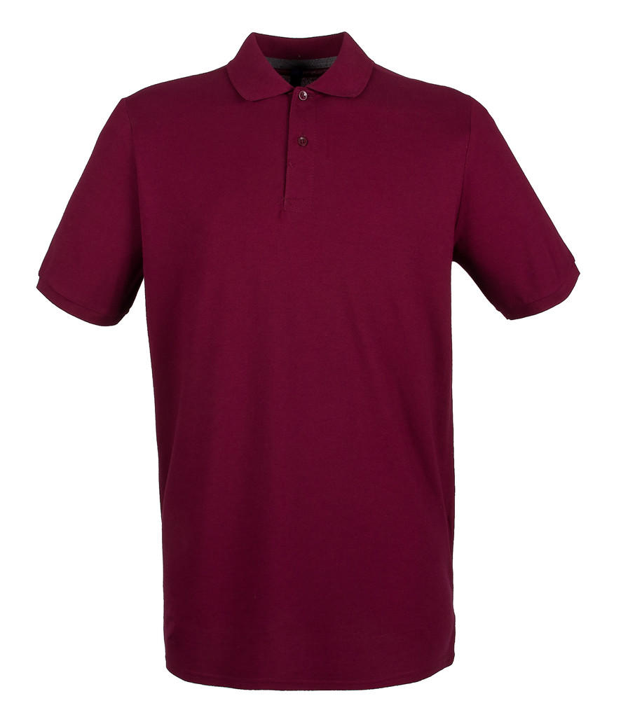 Henbury Modern Fit Cotton Piqué Polo Shirt - Redrok