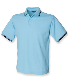 Henbury Tipped Poly/Cotton Piqué Polo Shirt - Redrok