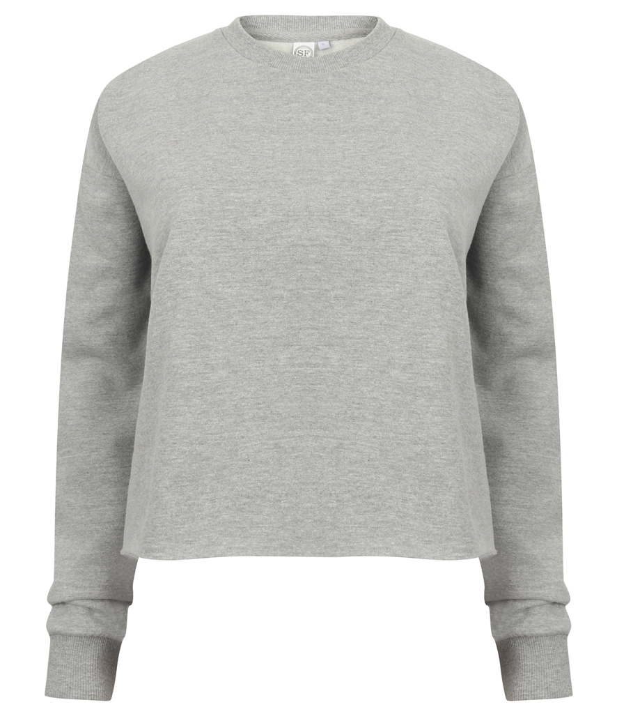 SK515 SF Ladies Cropped Slounge Sweatshirt - Redrok
