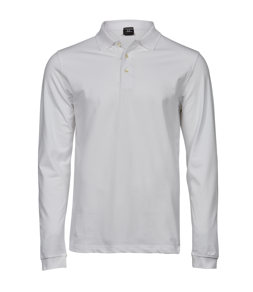 T1406Tee Jays Luxury Stretch Long Sleeve Polo Shirt - Redrok