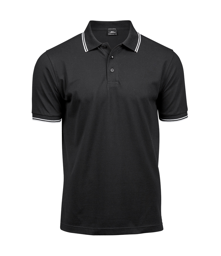 T1407Tee Jays Luxury Stretch Tipped Polo Shirt - Redrok