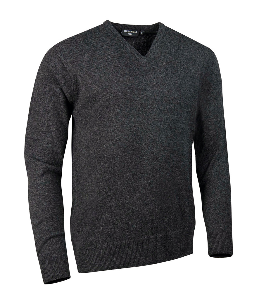 GM10Glenmuir V Neck Lambswool Sweater - Redrok